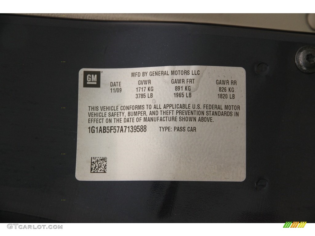 2010 Cobalt LS Sedan - Imperial Blue Metallic / Gray photo #15
