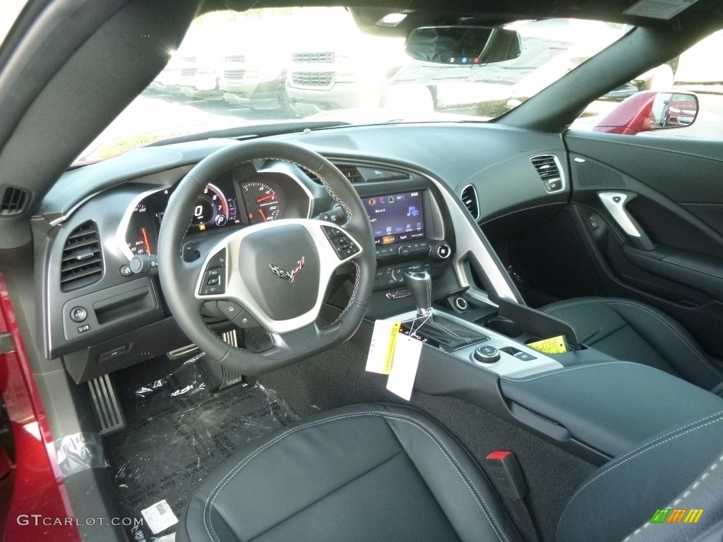Jet Black Interior 2017 Chevrolet Corvette Stingray Coupe Photo #115327379