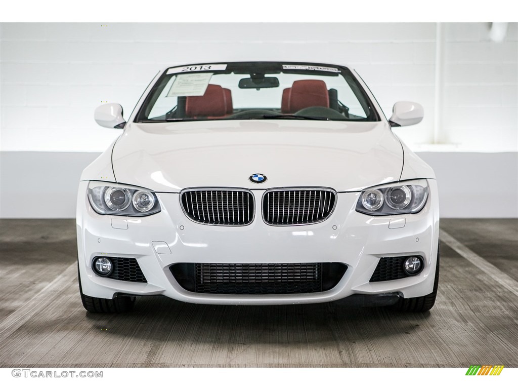 2013 3 Series 335i Convertible - Alpine White / Coral Red/Black photo #2