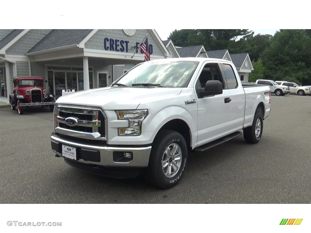 2016 F150 XLT SuperCab 4x4 - Oxford White / Medium Earth Gray photo #3