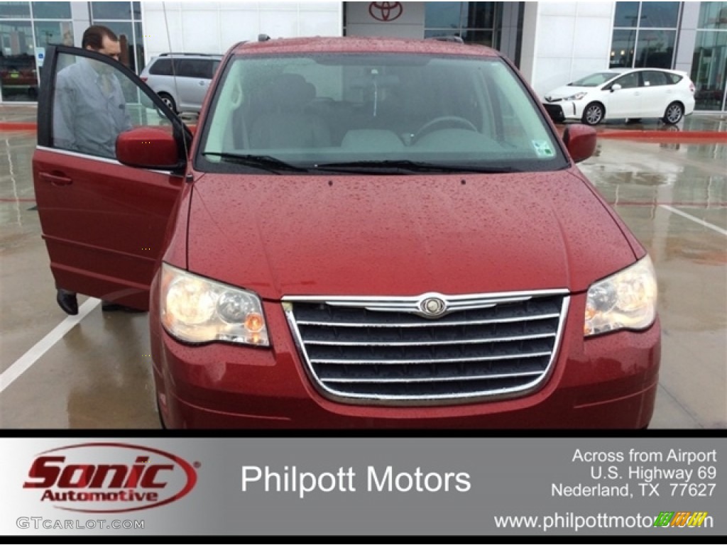 2008 Town & Country Touring - Inferno Red Crystal Pearlcoat / Medium Slate Gray/Light Shale photo #1