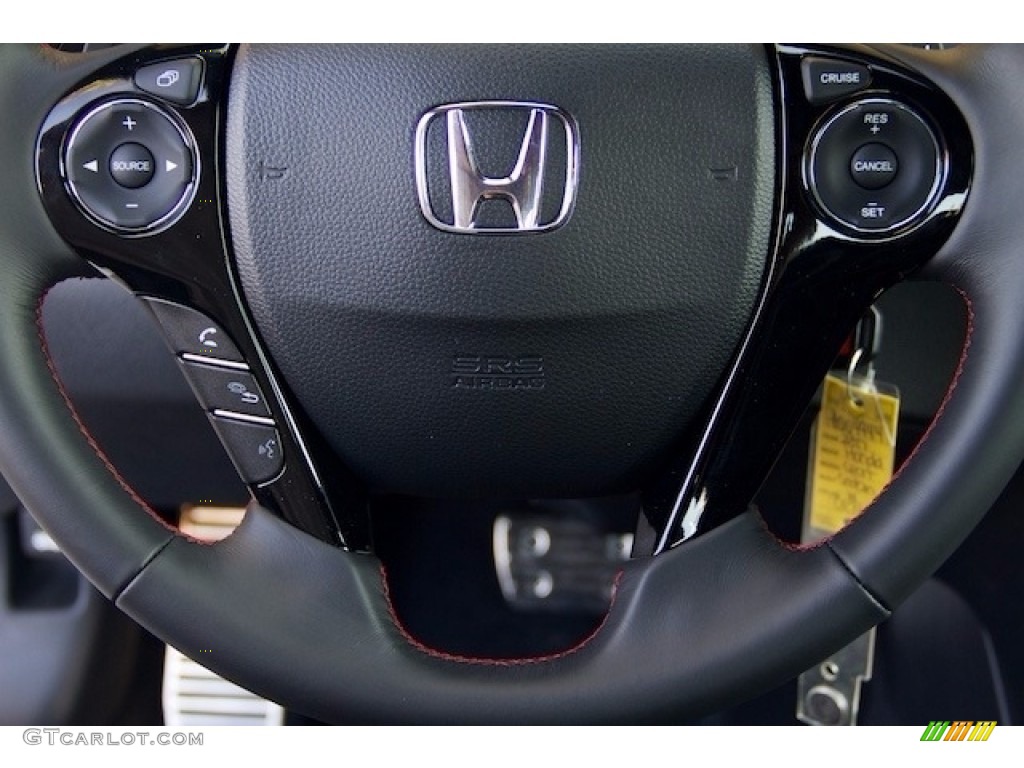 2017 Honda Accord Sport Special Edition Sedan Black Steering Wheel Photo #115345103