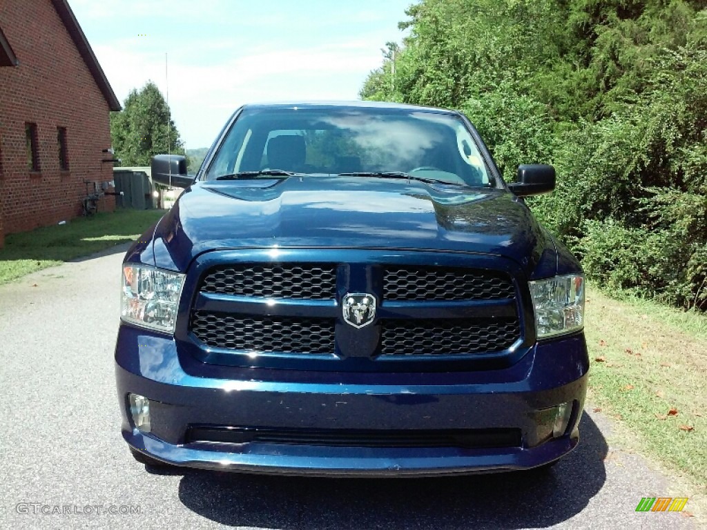 2014 1500 Express Quad Cab - True Blue Pearl Coat / Black/Diesel Gray photo #3