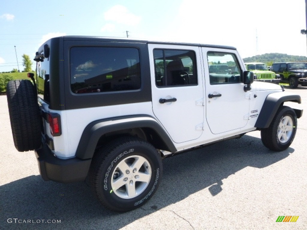 2016 Wrangler Unlimited Sport 4x4 - Bright White / Black photo #7