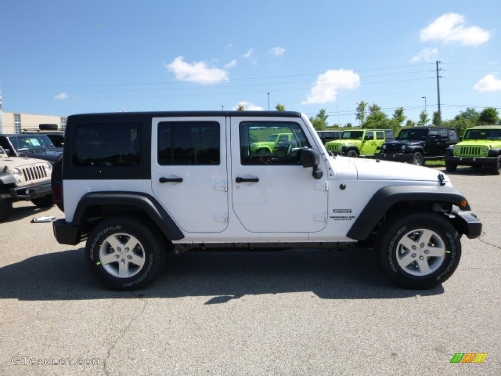 2016 Wrangler Unlimited Sport 4x4 - Bright White / Black photo #8