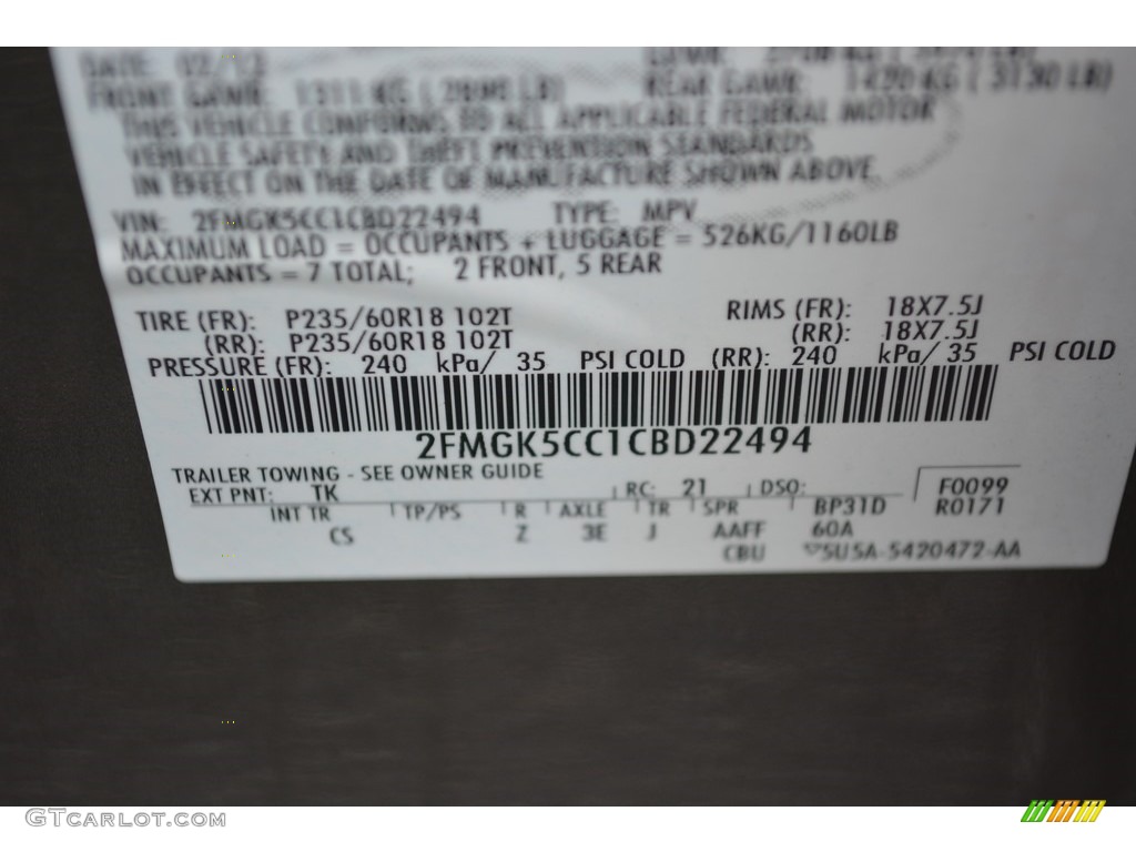 2012 Flex SEL - Mineral Gray Metallic / Medium Light Stone photo #18
