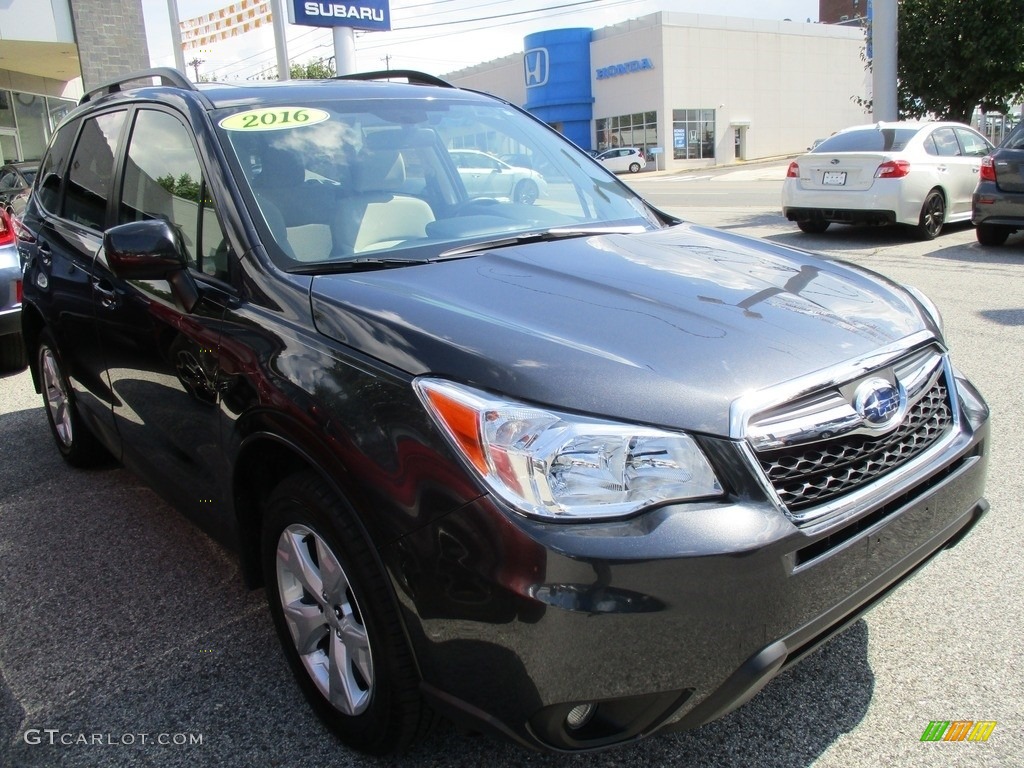 2016 Forester 2.5i Premium - Dark Gray Metallic / Gray photo #1