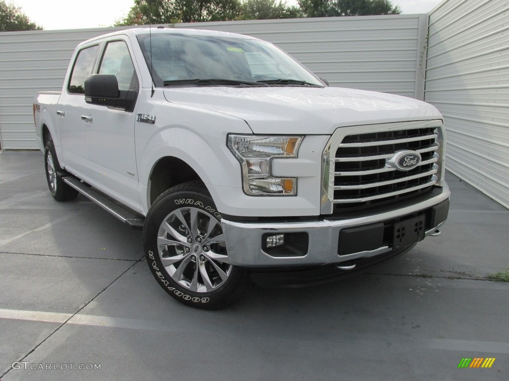 2016 F150 XLT SuperCrew 4x4 - Oxford White / Medium Earth Gray photo #2