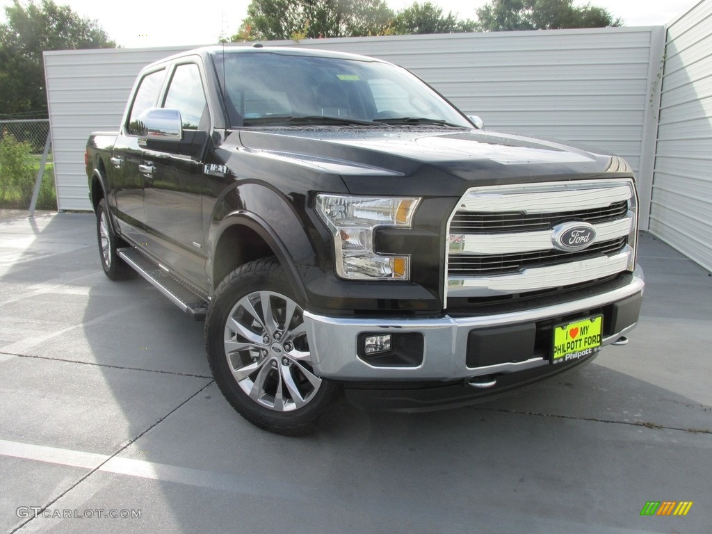 2016 F150 Lariat SuperCrew 4x4 - Shadow Black / Black photo #1