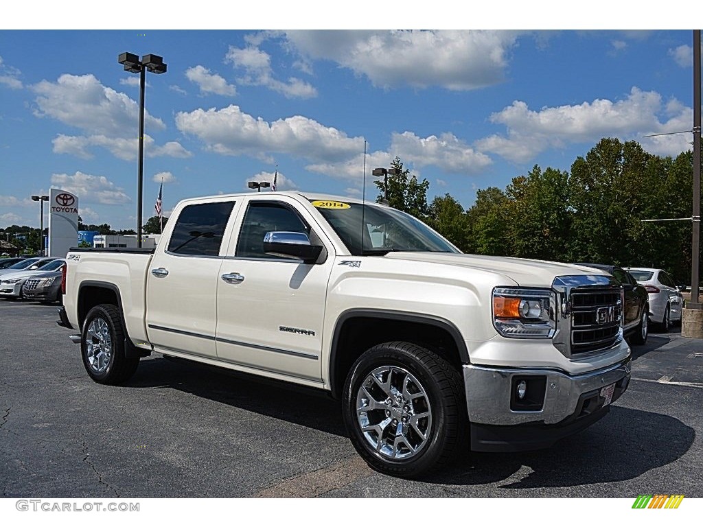 2014 White Diamond Tricoat GMC Sierra 1500 SLT Crew Cab 4x4 #115370703