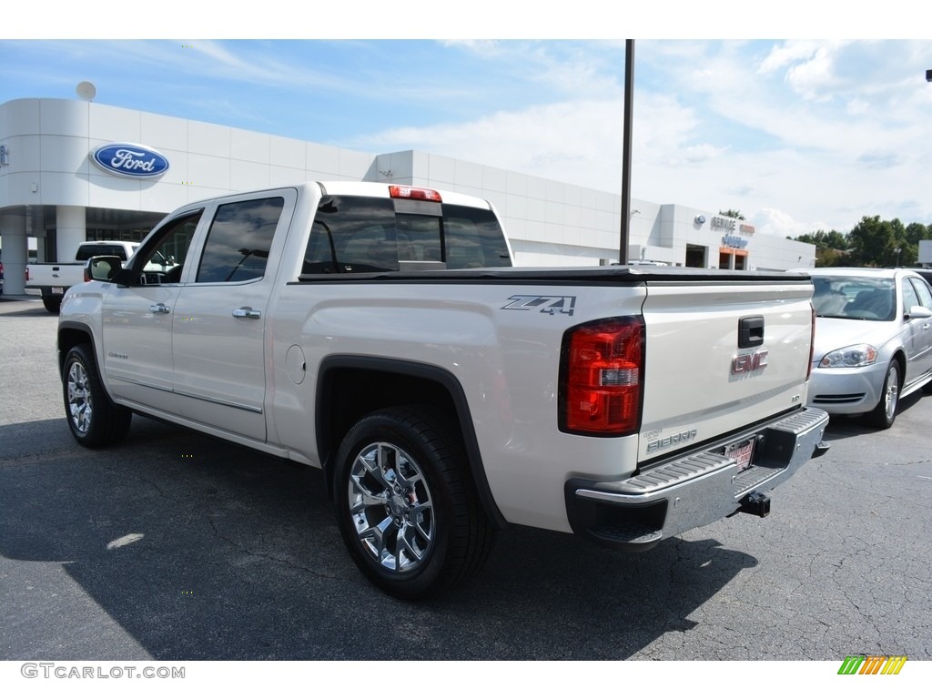 2014 Sierra 1500 SLT Crew Cab 4x4 - White Diamond Tricoat / Cocoa/Dune photo #5