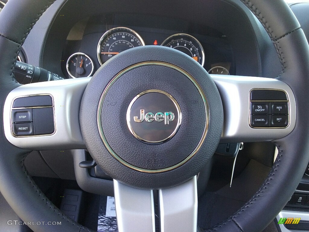 2017 Jeep Compass High Altitude 4x4 Dark Slate Gray Steering Wheel Photo #115378476