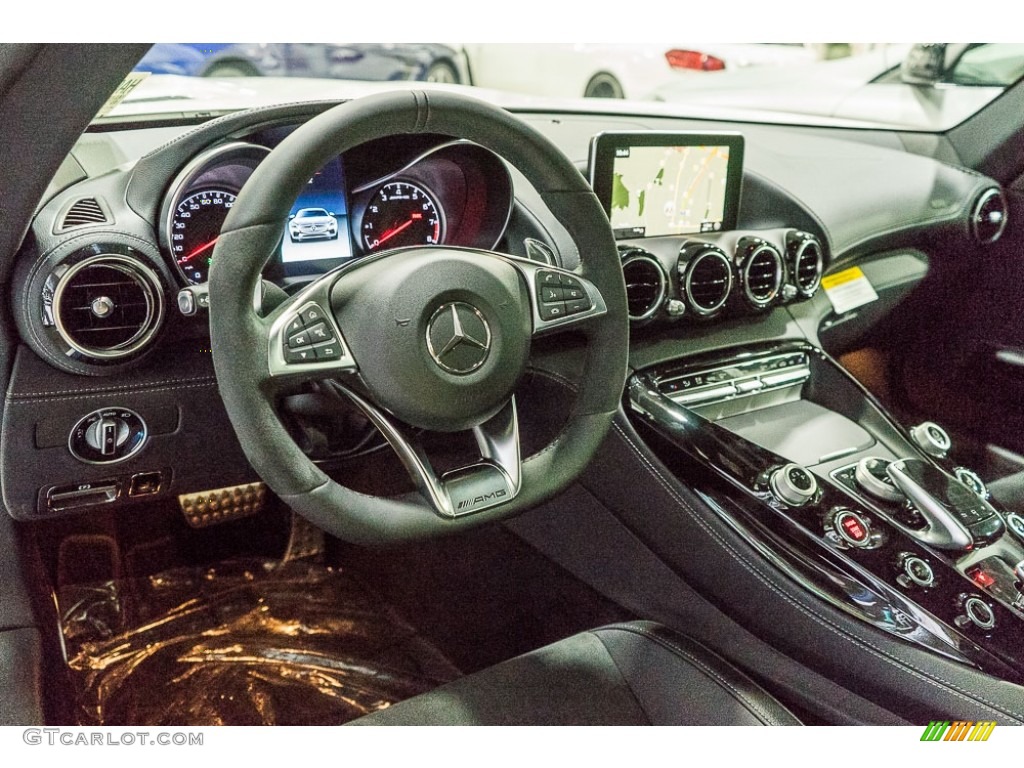 Black MB-Tex/DINAMICA Interior 2017 Mercedes-Benz AMG GT Coupe Photo #115381098