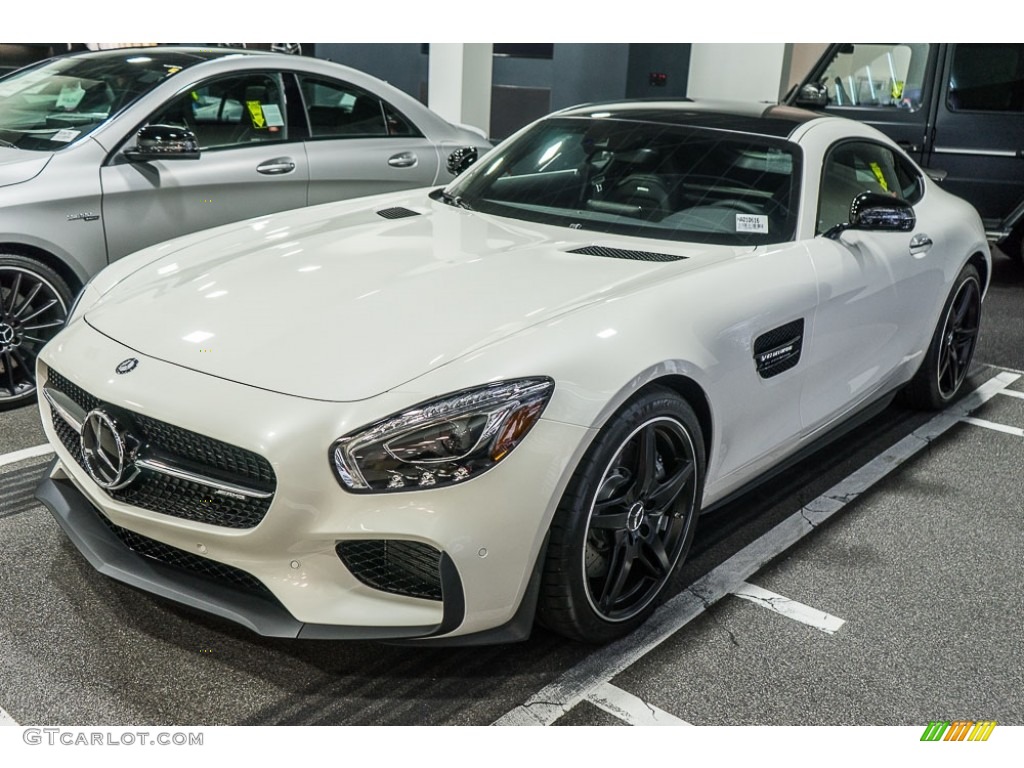 designo Diamond White Metallic 2017 Mercedes-Benz AMG GT Coupe Exterior Photo #115381335