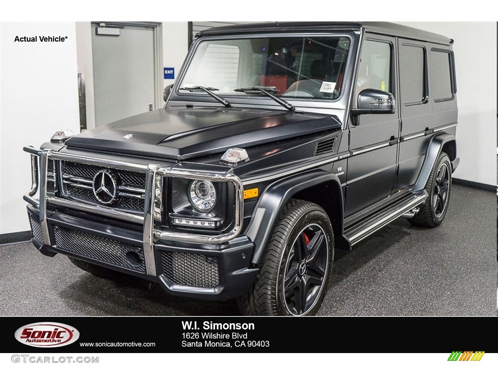 2016 G 63 AMG - designo Magno Night Black (Matte) / designo Classic Red photo #1