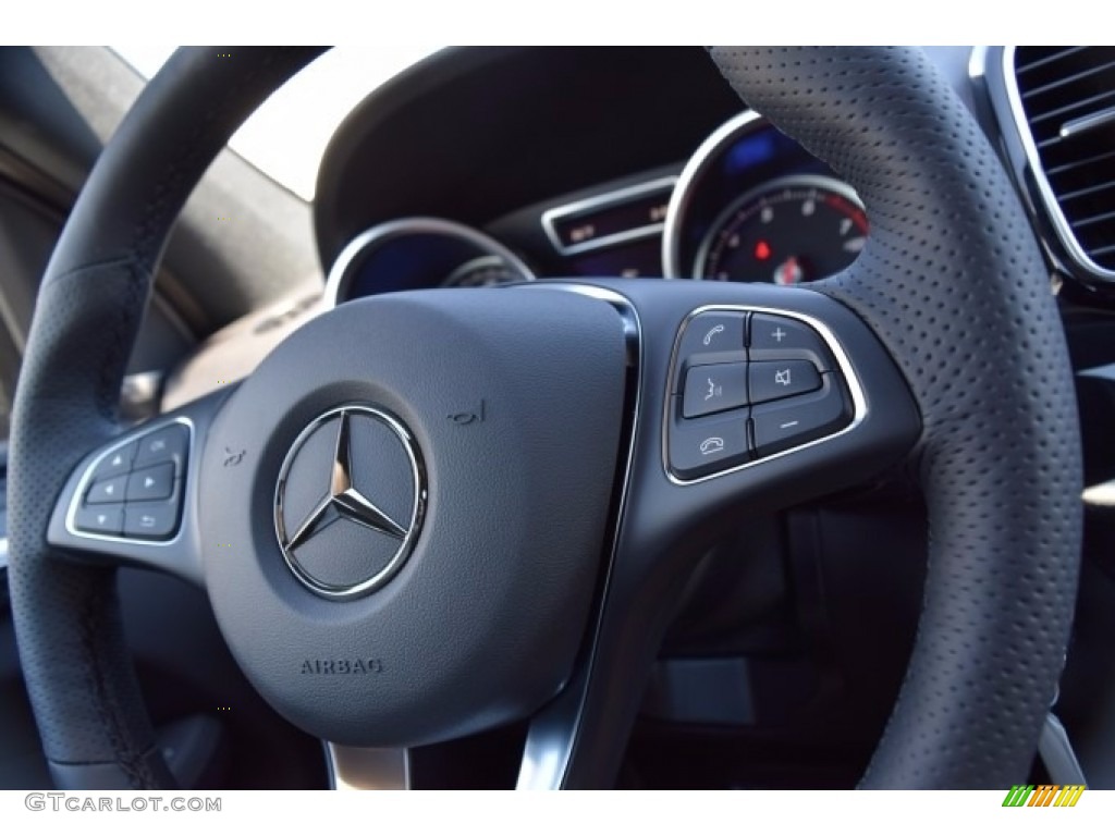 2017 Mercedes-Benz GLE 350 4Matic Black Steering Wheel Photo #115382514