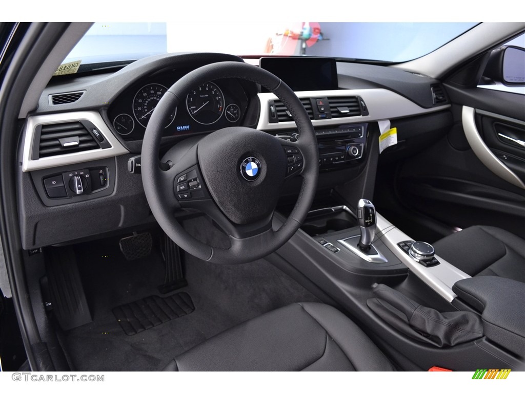 Black Interior 2017 BMW 3 Series 320i Sedan Photo #115386765