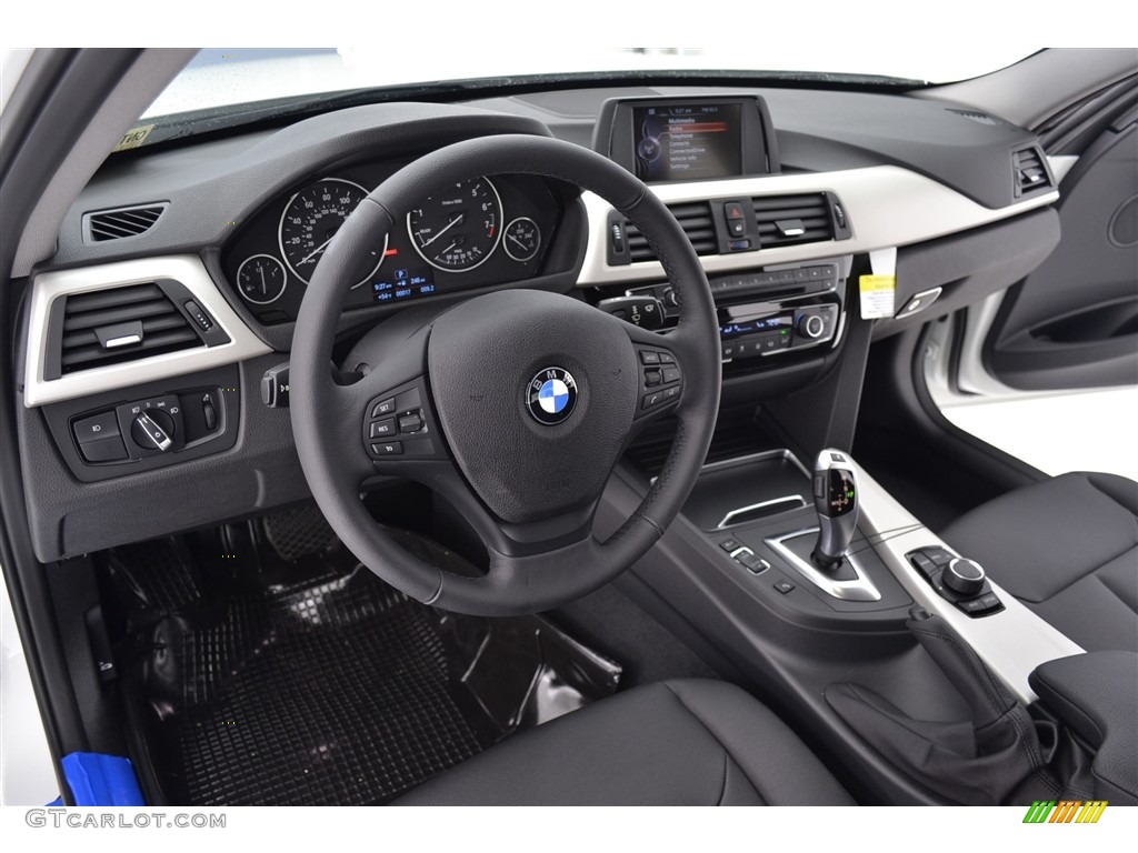 Black Interior 2017 BMW 3 Series 320i Sedan Photo #115387998