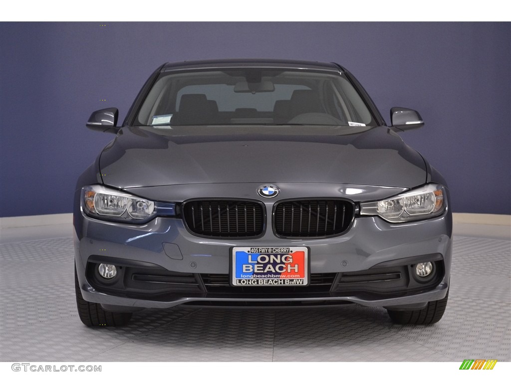 2017 3 Series 320i Sedan - Mineral Grey Metallic / Black photo #2