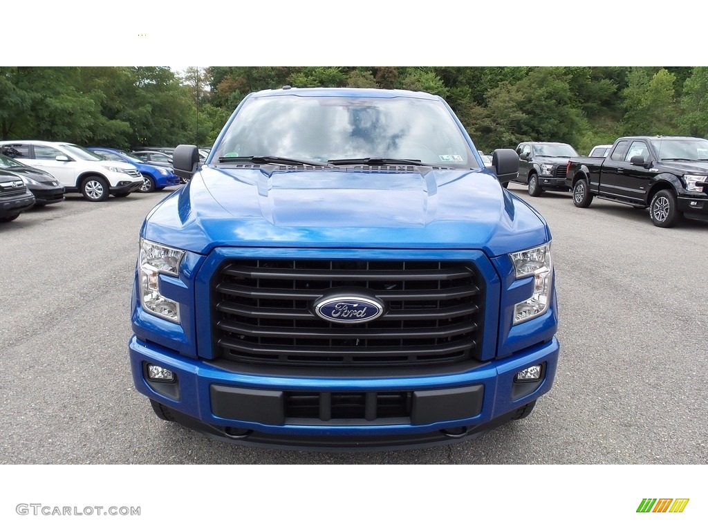 2016 F150 XLT SuperCab 4x4 - Blue Flame / Medium Earth Gray photo #3