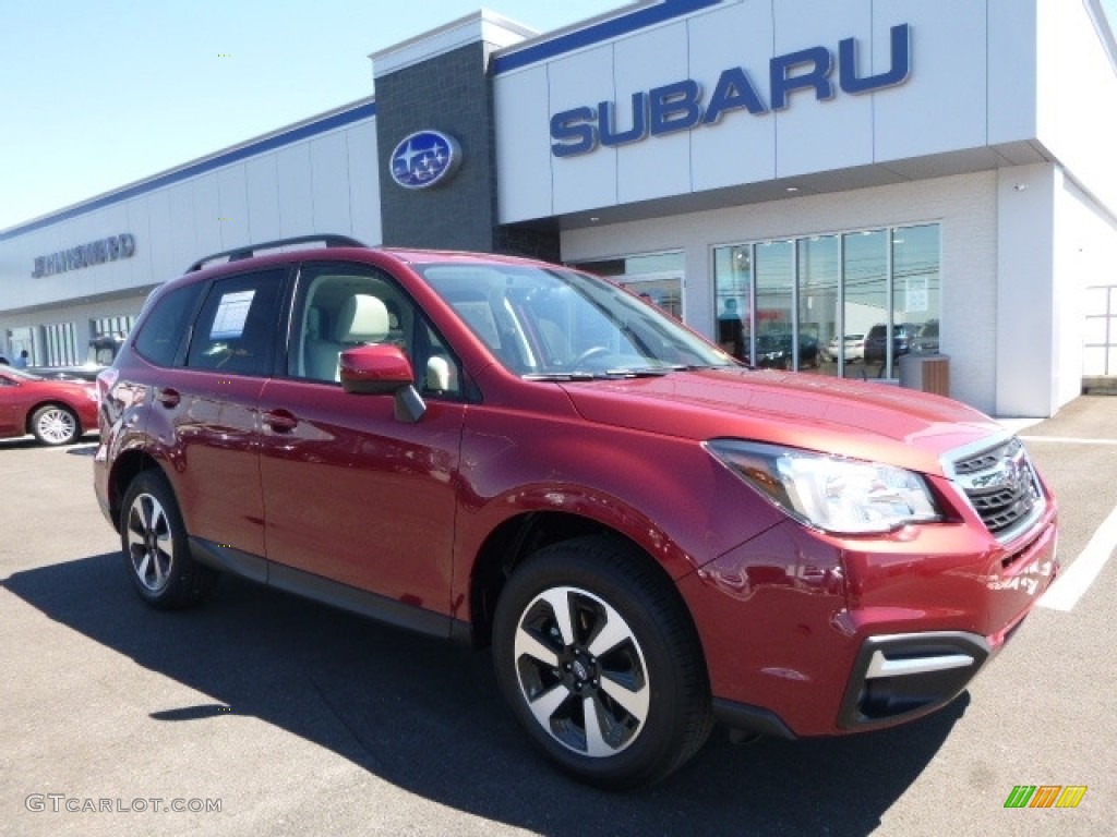 2017 Forester 2.5i Premium - Venetian Red Pearl / Gray photo #1