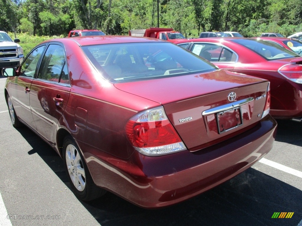 2005 Camry XLE V6 - Salsa Red Pearl / Taupe photo #5