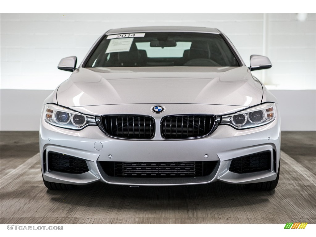 2014 4 Series 428i Coupe - Glacier Silver Metallic / Black photo #2
