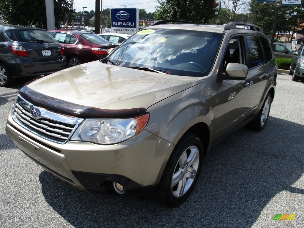 2009 Forester 2.5 X Limited - Topaz Gold Metallic / Black photo #2