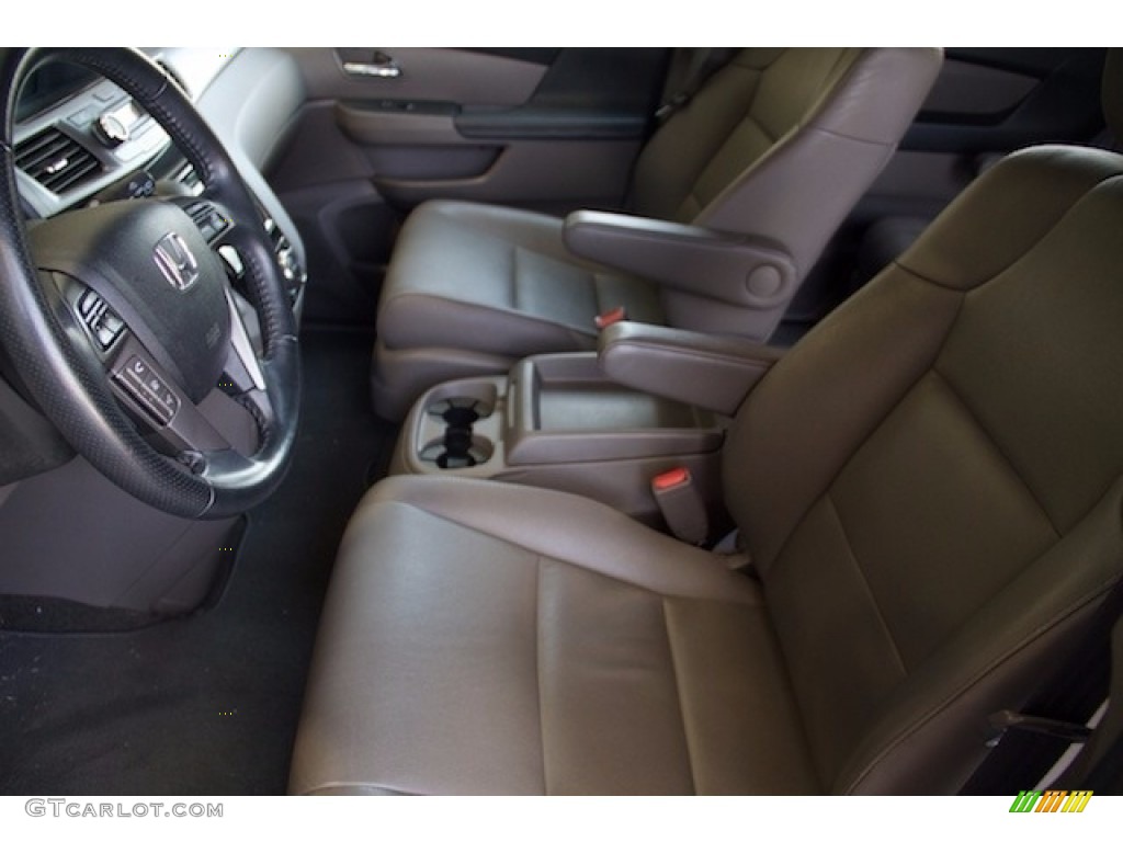 2014 Odyssey EX-L - Alabaster Silver Metallic / Truffle photo #3