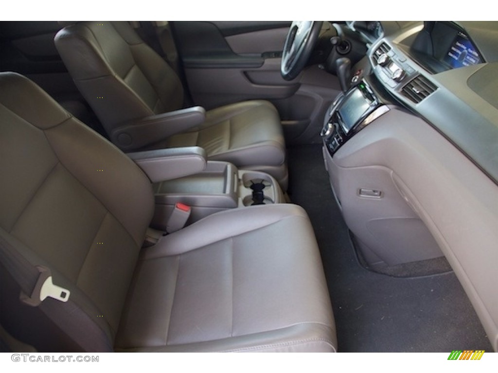 2014 Odyssey EX-L - Alabaster Silver Metallic / Truffle photo #20
