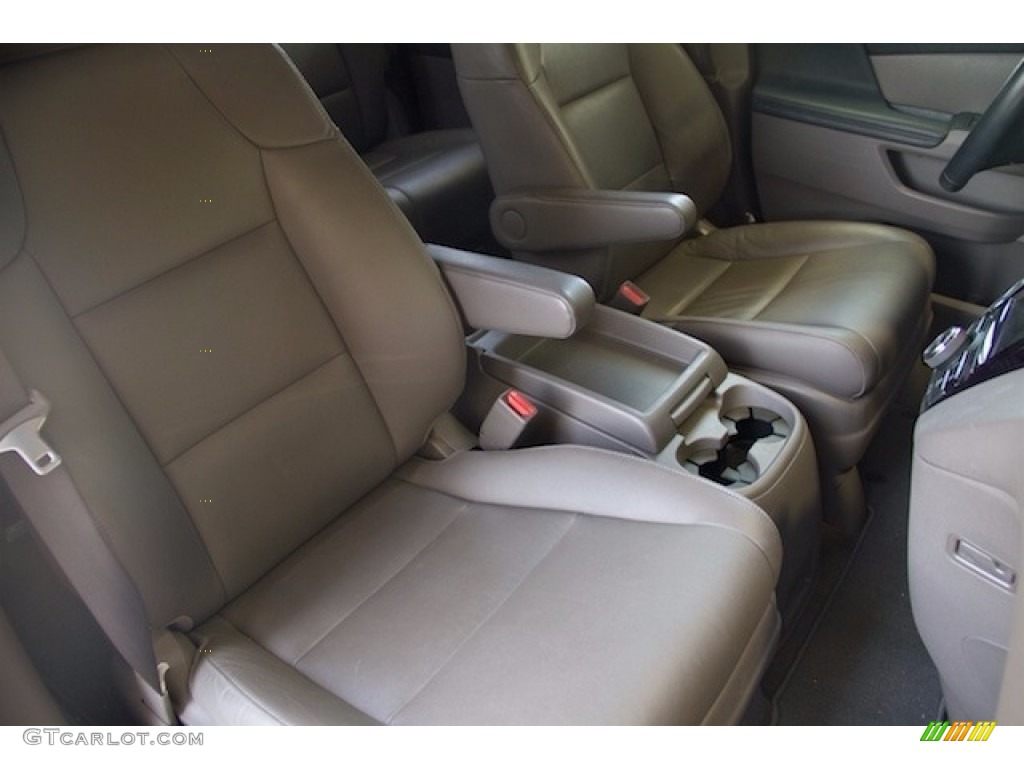 2014 Odyssey EX-L - Alabaster Silver Metallic / Truffle photo #21