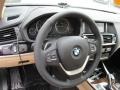 2017 BMW X4 Beige/Black Interior Steering Wheel Photo
