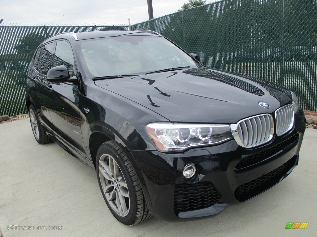 2017 X3 xDrive35i - Carbon Black Metallic / Oyster photo #5