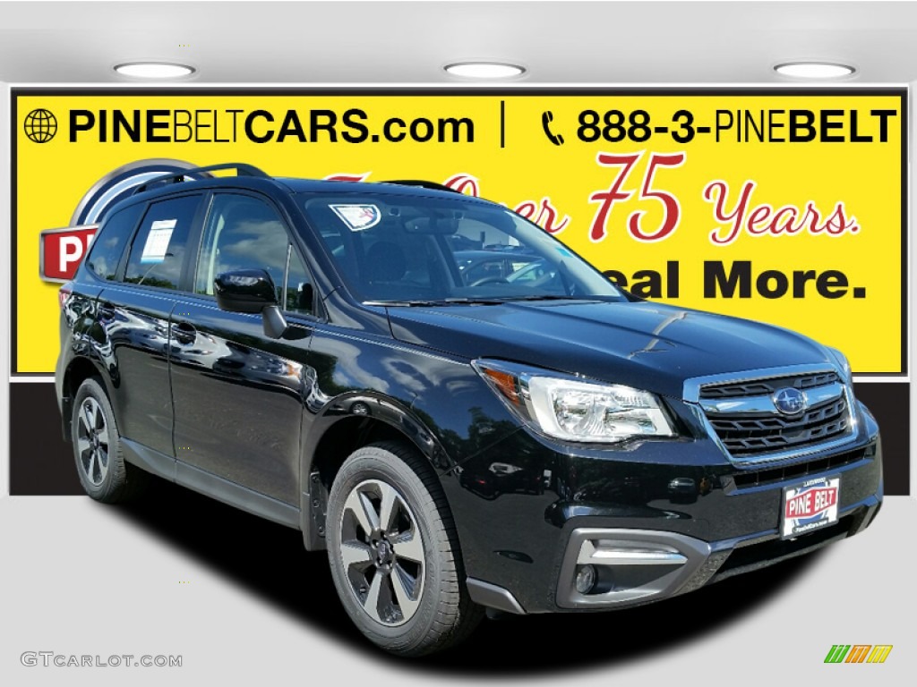 2017 Forester 2.5i Premium - Crystal Black Silica / Black photo #1
