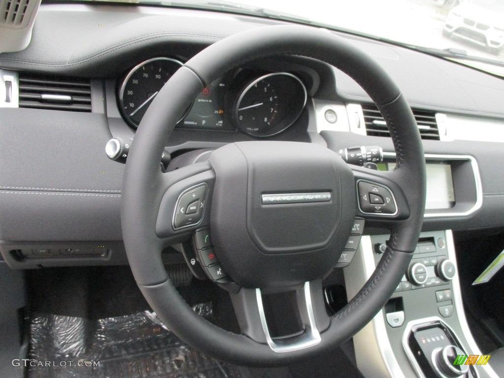 2017 Land Rover Range Rover Evoque SE Premium Ebony/Ebony Steering Wheel Photo #115404912