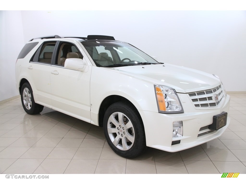 2008 SRX 4 V6 AWD - White Diamond Tricoat / Cashmere/Cocoa photo #1