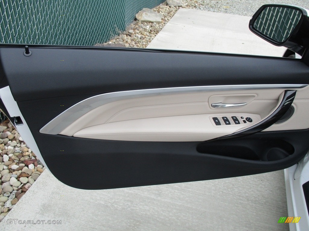 2017 BMW 4 Series 440i xDrive Convertible Oyster Door Panel Photo #115405938