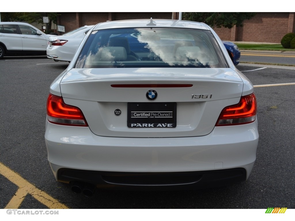 2013 1 Series 135i Coupe - Alpine White / Black photo #4