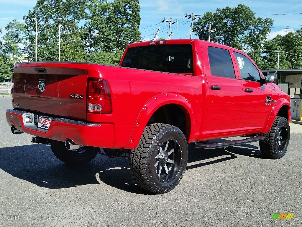 2014 1500 Express Crew Cab 4x4 - Flame Red / Black/Diesel Gray photo #5