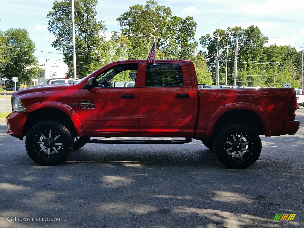 2014 1500 Express Crew Cab 4x4 - Flame Red / Black/Diesel Gray photo #8