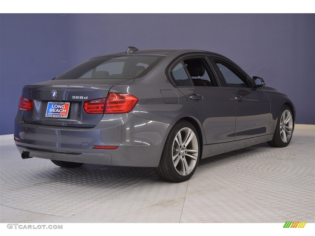 2014 3 Series 328d Sedan - Mineral Grey Metallic / Black photo #7