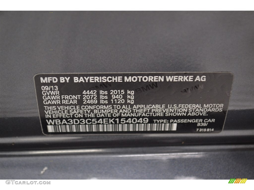 2014 3 Series 328d Sedan - Mineral Grey Metallic / Black photo #30