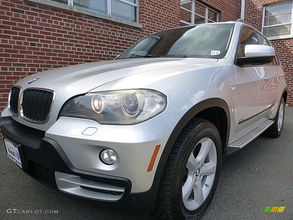 2008 X5 3.0si - Titanium Silver Metallic / Black photo #1