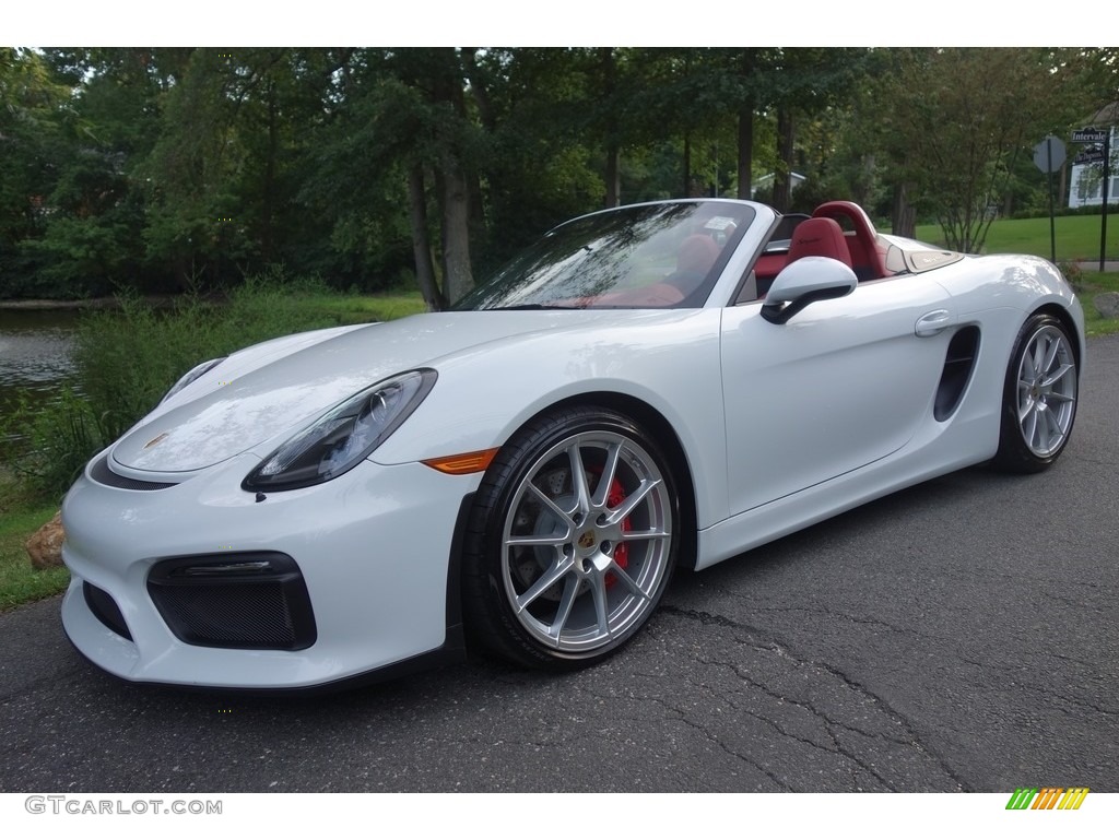 Carrara White Metallic 2016 Porsche Boxster Spyder Exterior Photo #115423023
