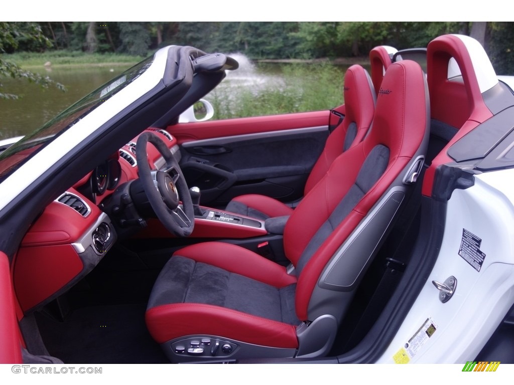 Garnet Red/Black Interior 2016 Porsche Boxster Spyder Photo #115423282