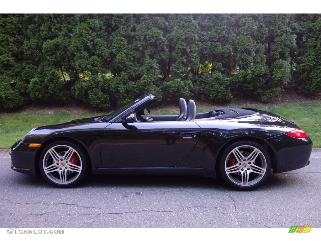 Basalt Black Metallic 2009 Porsche 911 Carrera S Cabriolet Exterior Photo #115424469
