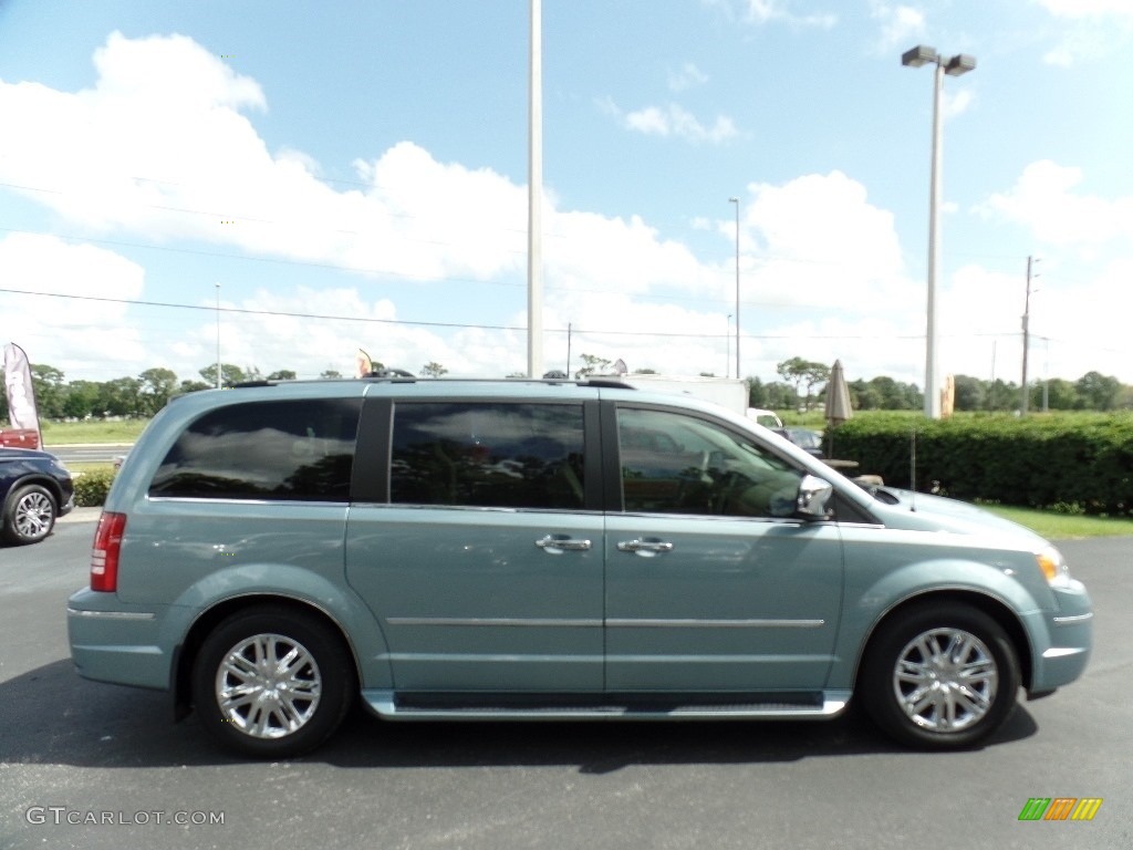 2010 Town & Country Limited - Clearwater Blue Pearl / Medium Pebble Beige/Cream photo #12