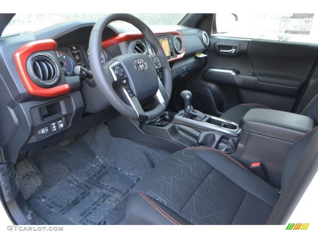 Black Interior 2017 Toyota Tacoma TRD Off Road Double Cab 4x4 Photo #115425549