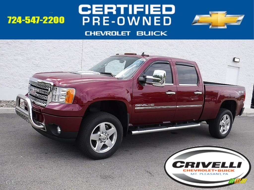 2013 Sierra 2500HD Denali Crew Cab 4x4 - Sonoma Red Metallic / Ebony photo #1