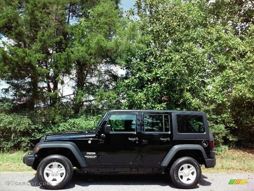 2016 Wrangler Unlimited Sport 4x4 - Black / Black photo #1